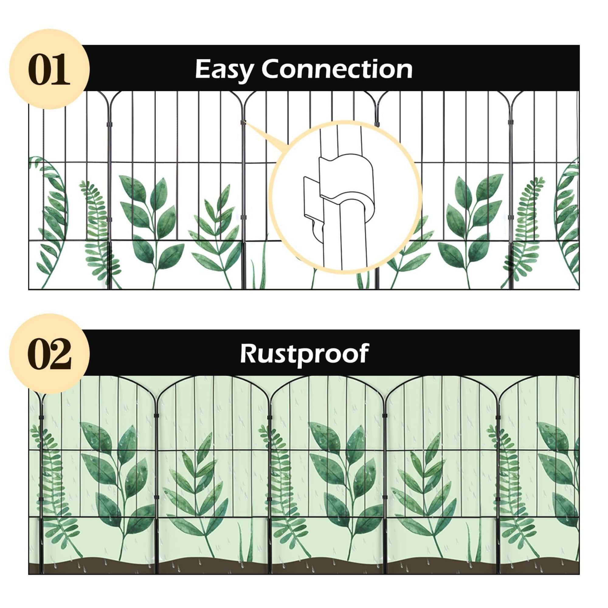 NEX™ Metal Panel Arch Garden Fence, 25ct.